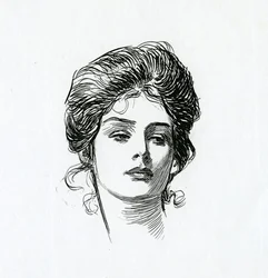 Ein Gibson-Mädchen, ca. 1902